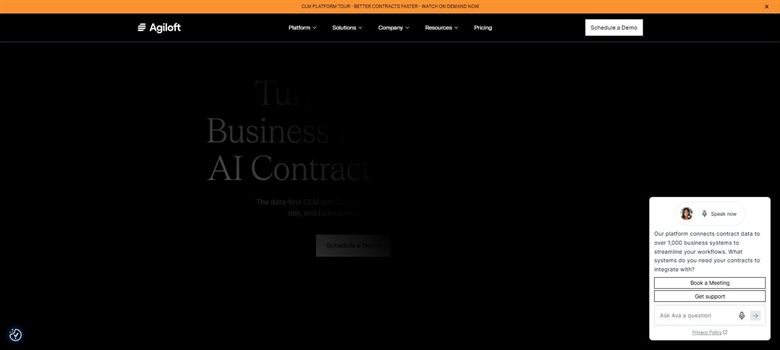 Agiloft homepage
