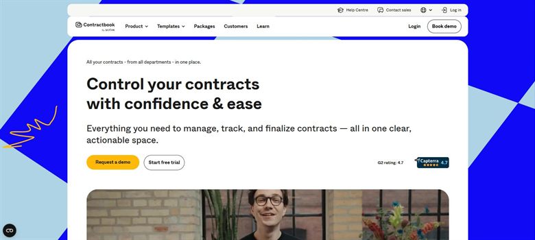 Contractbook homepage