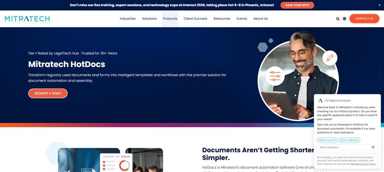 HotDocs homepage