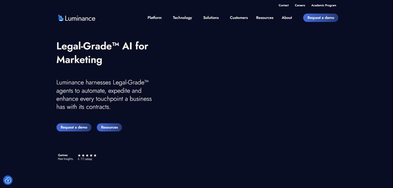 Luminance homepage