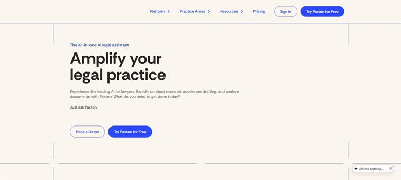 Paxton AI homepage