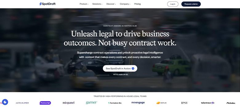 SpotDraft homepage