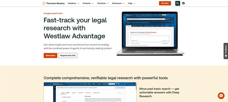 Westlaw Precision homepage
